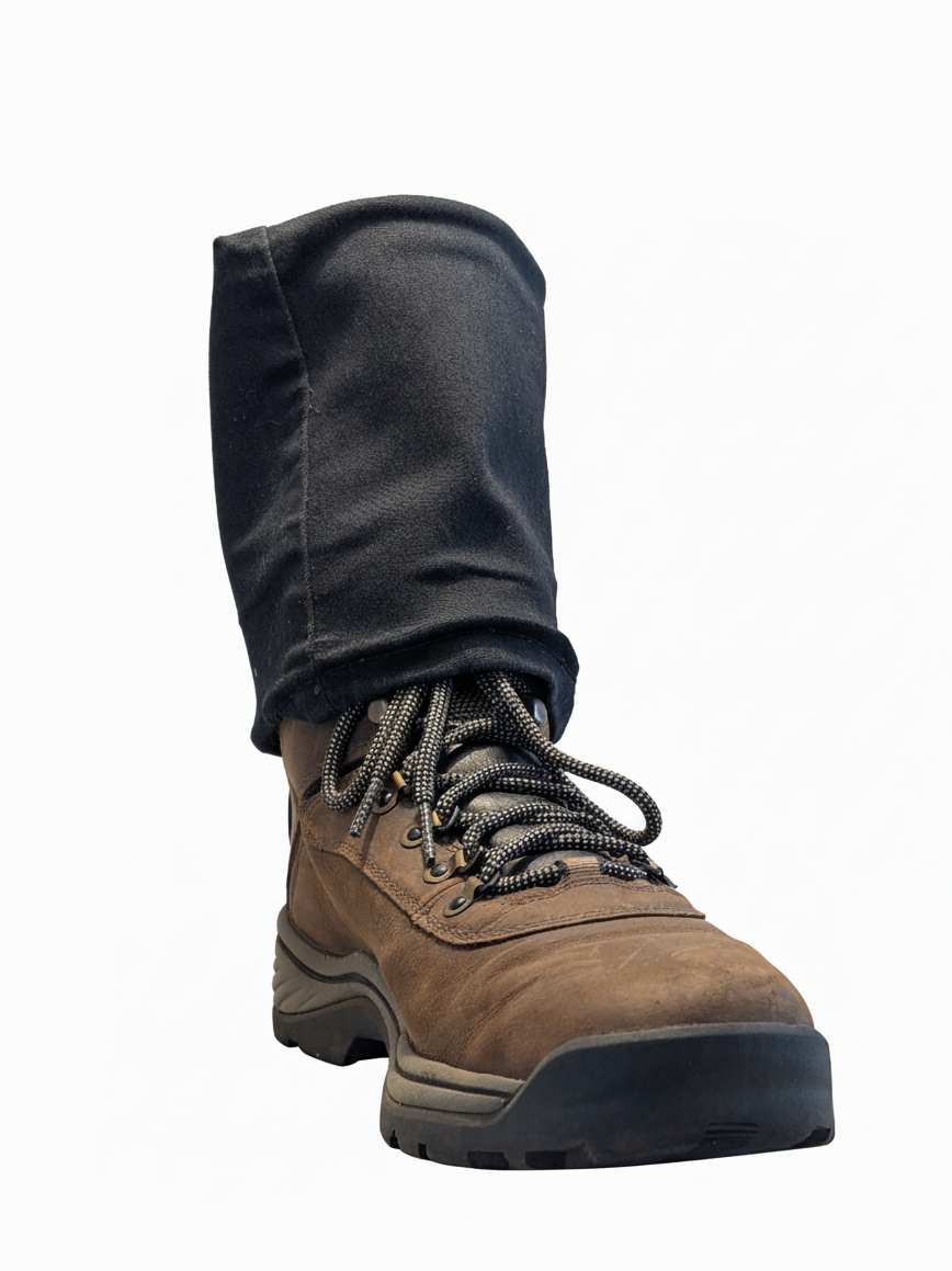 Brown boot with black pants