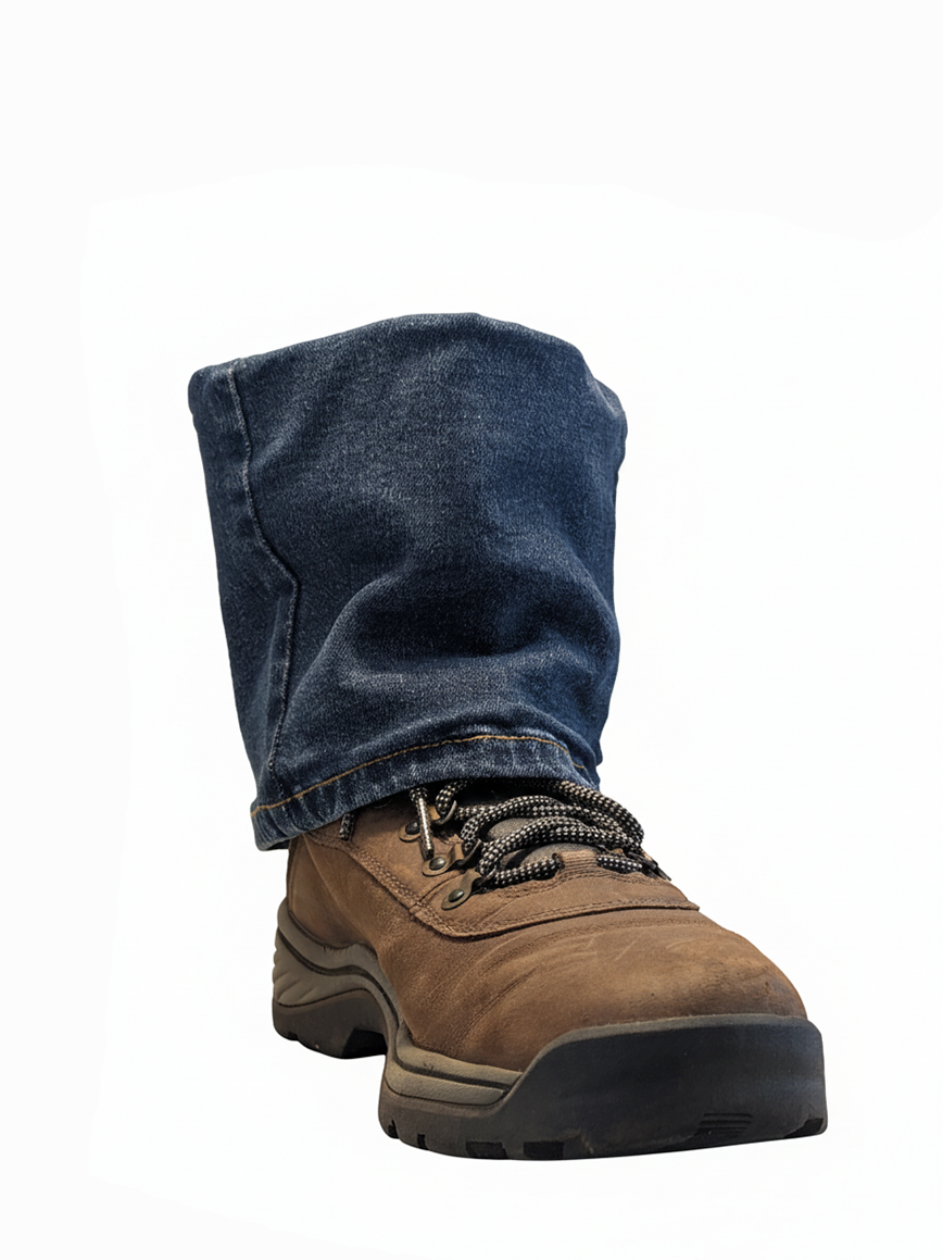 Brown boot with dark wash jeans